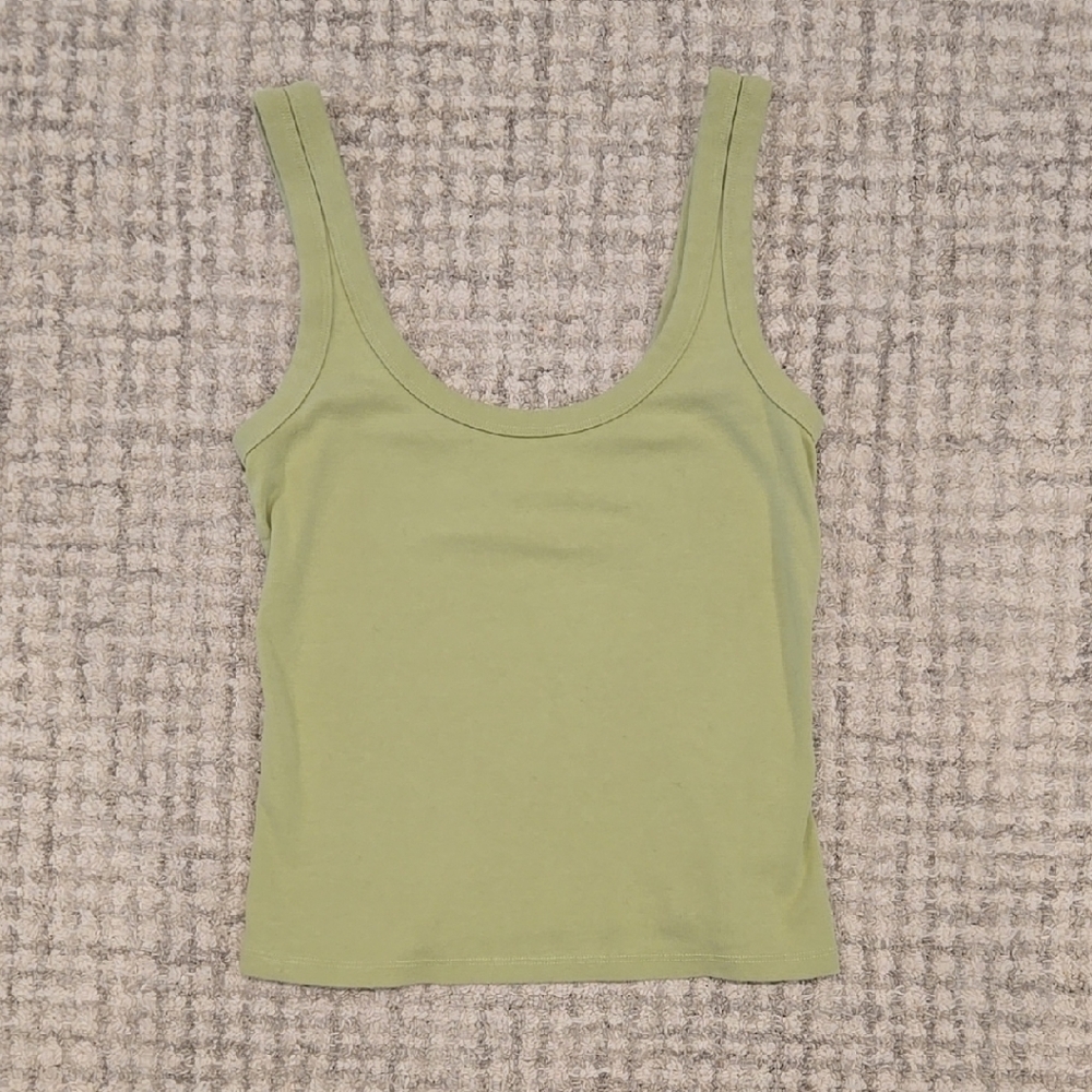 Abercrombie & Fitch Light Olive Green Scoop Tank